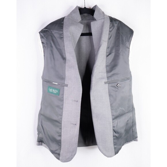 Lauren Ralph Lauren Boys 16R Solid Gray Sport Coat Jacket Blaazer - Picture 9 of 13